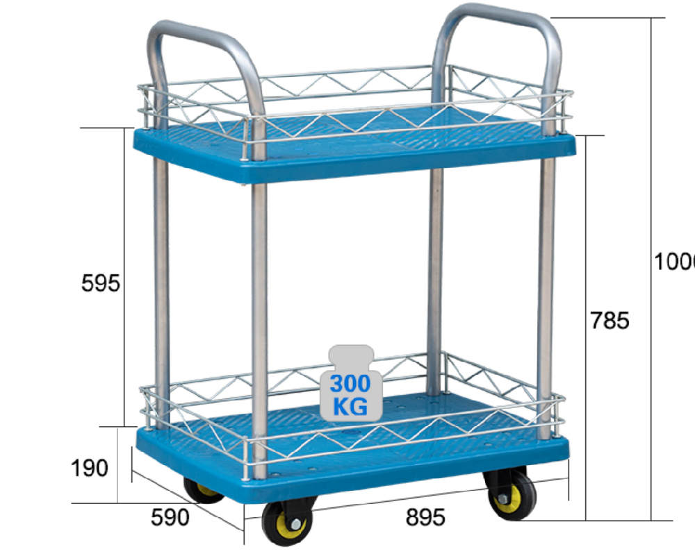 300kg双层手推车